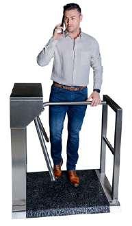 Triton Single Full Height Octagonal Glass Turnstile