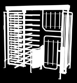 Triton Single Full Height Curved Glass Turnstile